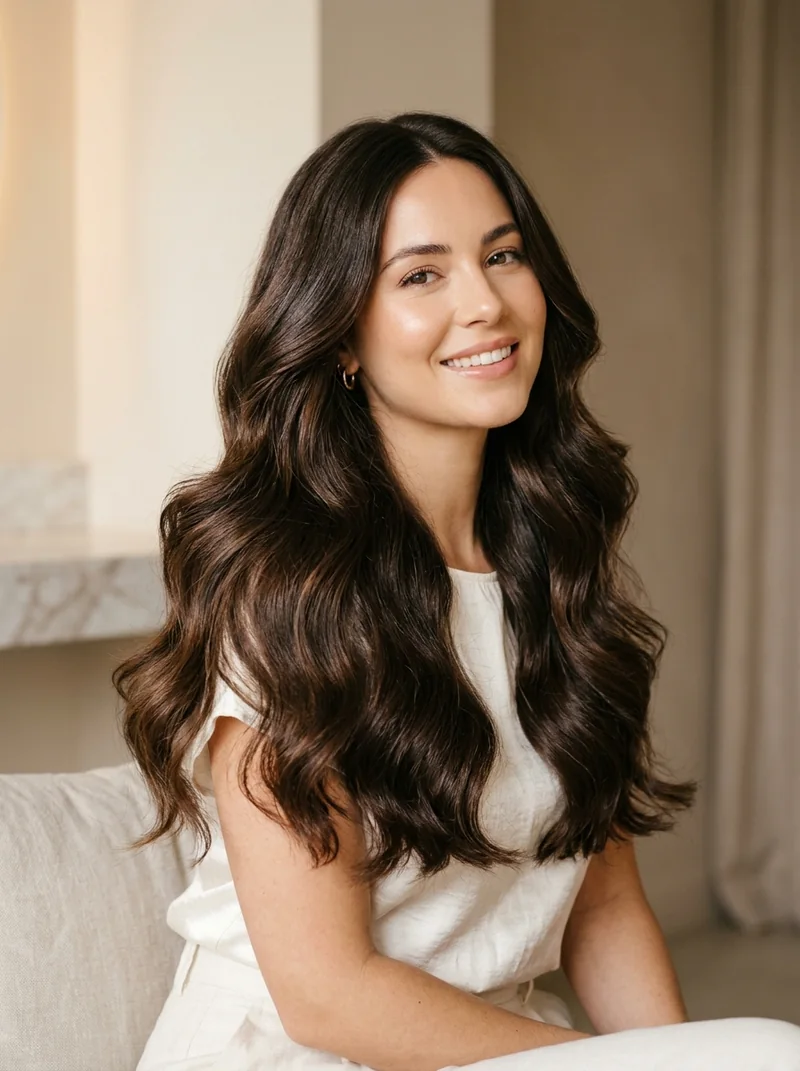 Healthy hair model portrait